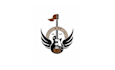 design music loving rugby playing logo