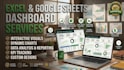 build excel and google sheets KPI dashboards for data visualization reports
