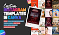 design custom canva instagram templates for your brand