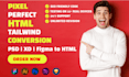 convert figma, xd, PSD to responsive tailwind CSS HTML website