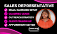 be a sales representative b2b leads, cold calling, virtual assistant