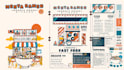 design japanese restaurant menu, japanese food illustration