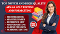 do formatting, edit your document, citations, references in apa 7
