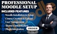 design moodle website, install, customize lms with ai chatbot and automation