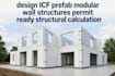 design icf prefab modular wall structures permit ready structural calculation