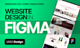 craft responsive website UI UX in figma, clean, mobile first, website mockup