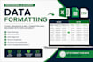 do data formatting, data cleaning, and excel