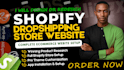 build or redesign store using auto ds for product upload as shopify store expert