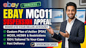 help write a professional ebay mc011 suspension appeal to reinstate the account