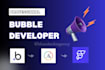 build no code glide app bubble io supabase developer flutterflow app