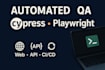 do automation testing for your web app using cypress or playwright with cicd