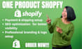 build one product shopify dropshipping store shopify landing page website design