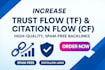 build high trust flow tf cf backlinks from trusted websites