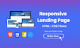 build a modern, responsive landing page using HTML CSS react