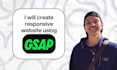 create responsive site using gsap animations