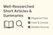 do short research articles and summaries