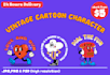 create vintage, retro, cartoon illustration for you brand