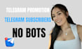 do crypto telegram promotion, telegram ads, crypto telegram subscribers no bots