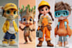 create pixar style cartoon character, mascot, ai art using midjourney ai