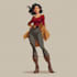 illustrate superhero characters with dynamic action poses