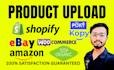 be shopify product lister, ebay lister, product upload, blog post