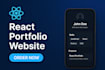 build a modern react portfolio website
