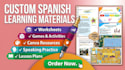 design custom spanish learning resources for teachers