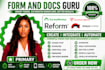 create reform, surveylegend, ninja forms, surveymonkey automation