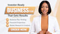 write a business plan with a financial plan for startups, business plan writer