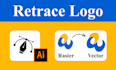 retrace logo, vectorize, remake and convert raster to vector