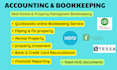 do bookkeeping real estate, buildium, appfolio, stessa, qbo