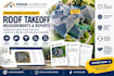 provide roof takeoff measurements and gutter wall reports