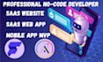 develop flutterflow mvp webapp adalo no code mobile app flutterflow saas website