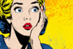 draw a retro pop art roy lichtenstein style