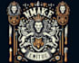 make retro shield lion coat of arms logo