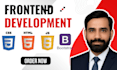 do front end web development using html,css, bootstrap,js