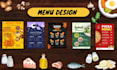 design attractive menu for your restaurant