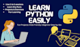 teach python programming for beginners and kids with projects