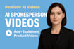 make a professional ai spokesperson video with a human avatar