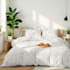 bedding mockup white bed sheets pillow covers PSD editable