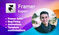edit framer template animation fix framer landing page