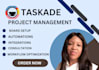 setup taskade ai agent workflow for project management