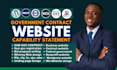 create government contract website, capability statement, sam gov, bids proposal
