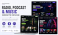 design radio website , music website , podcast website