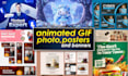 animated GIF photo posters and banners