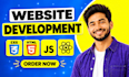 develop a website using js react vue js tailwind css node js website development