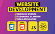 develop a website using js react vue js tailwind css node js website development