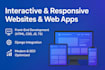 develop interactive and responsive websites and web apps