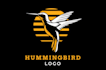 do wonderful flying hummingbird sky mascot logo design