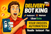 develop roadie bot, instacart, grabber, amazon flex, walmart and uber eats